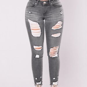 Grey fashion nova jeans